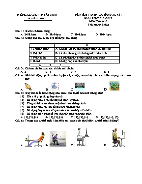 Đề kiểm tra giữa học kì I Tin học 6 - Năm học 2016-2017 - Phòng GD & ĐT Tây Nin
